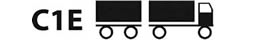 Category C1+E - As Cat C but with a trailer over 750kg